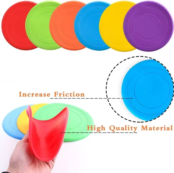 Manufacturer Wholesale Food Grade Silicone Customized Floating Pet Training Toy Interactive Chew Toys Saucer Dog Frisbeed