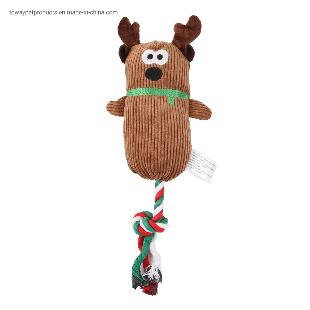 Christmas Santa Pet Sounding Plush Dog Biting Toys