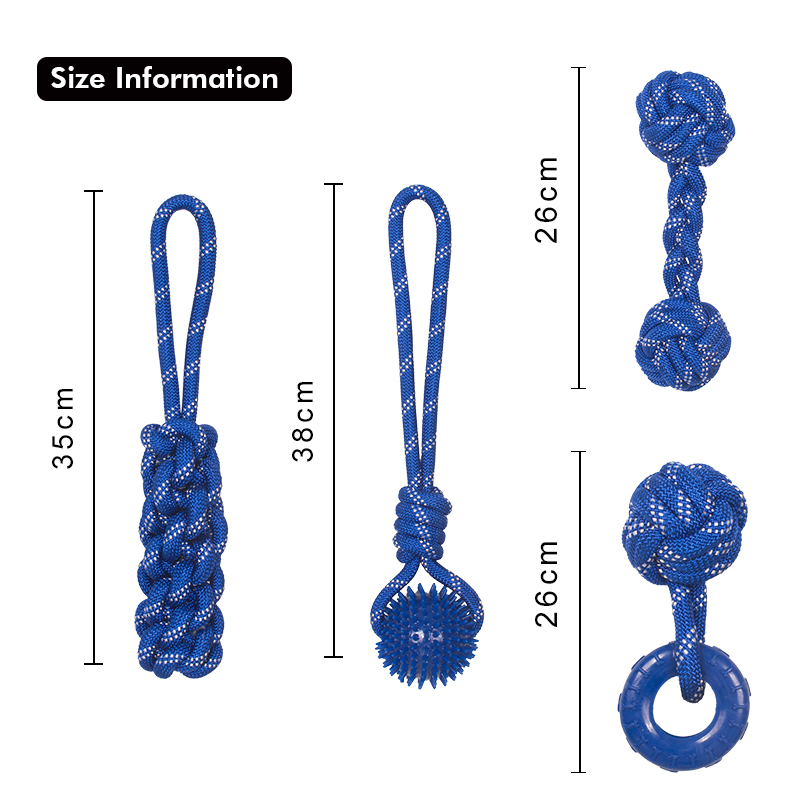 Rena Pet Floating Interactive Dental Cleaning Chew Strong Durable with TPR Cotton Rope Dog Toy