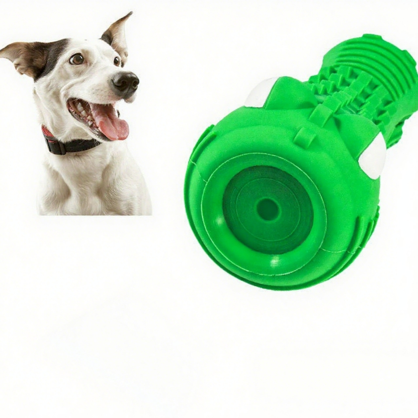 Rubber Pet Products Rod Crocodile Squeaky Dental Care Pet Toy