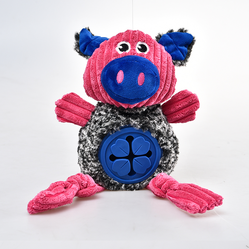 Pet TPR Toy Food Treats Dispensing Squeaky Dog Plush Toy