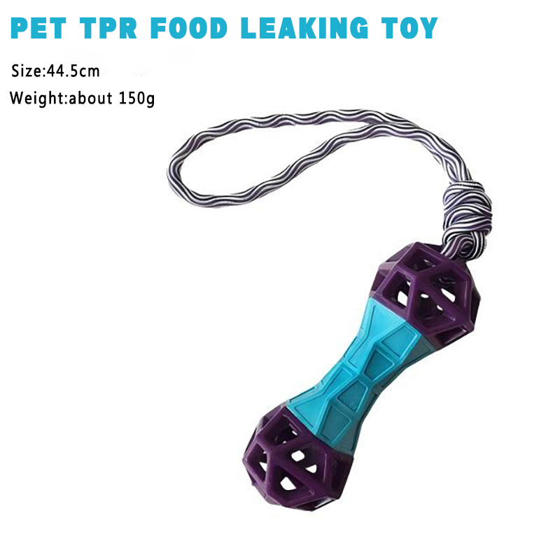 Interactive Dog Pet Toy Bite-Resistant with Cotton Rope and Food Leakage