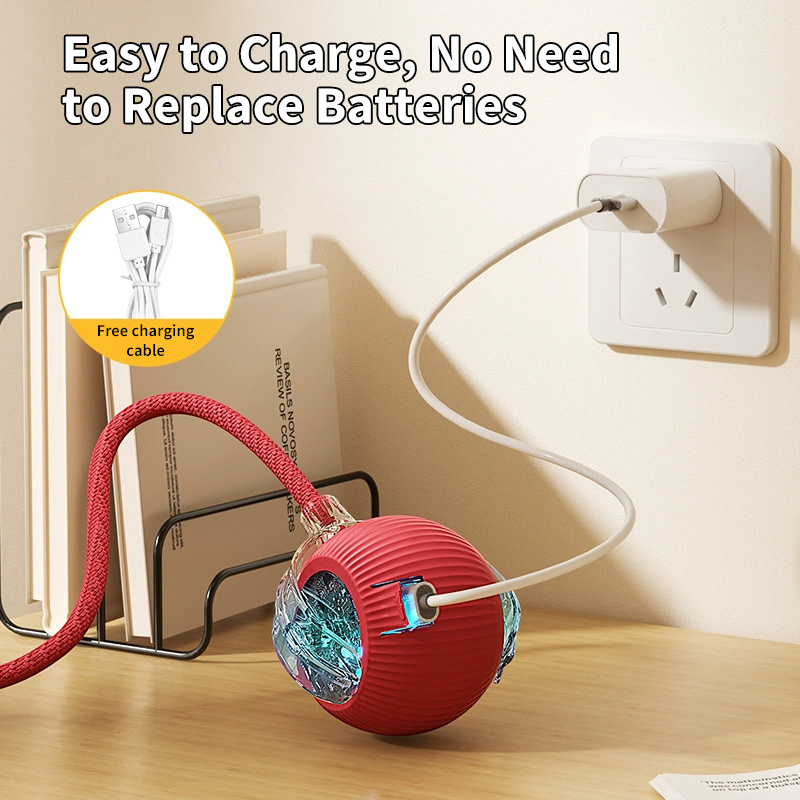 2025 Hot Sale Smart Cat Balls Electric Mascotas Interactive Speedy Tail Cat Toy Ball Pet Interactive &amp; Movement Toys