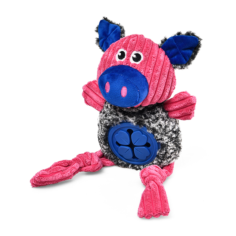 Pet TPR Toy Food Treats Dispensing Squeaky Dog Plush Toy