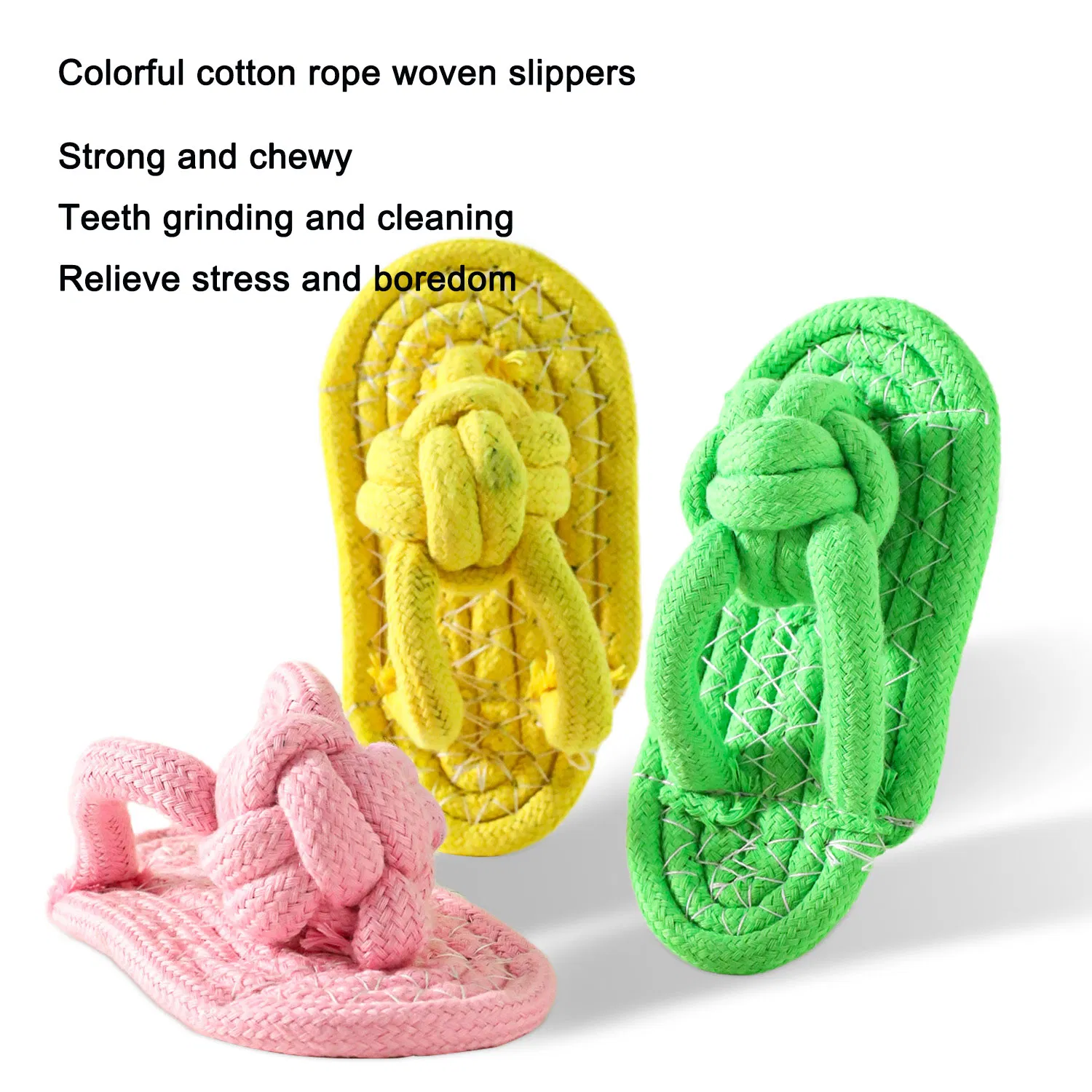 Cotton Rope Braided Slippers Dog Toy