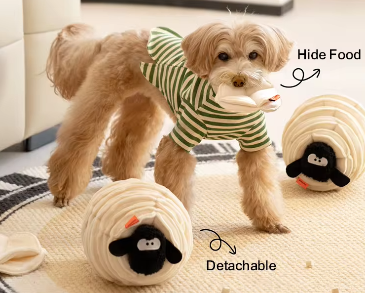 Pet Puzzle Magic Sheep Interactive Nose Work Chew Toy