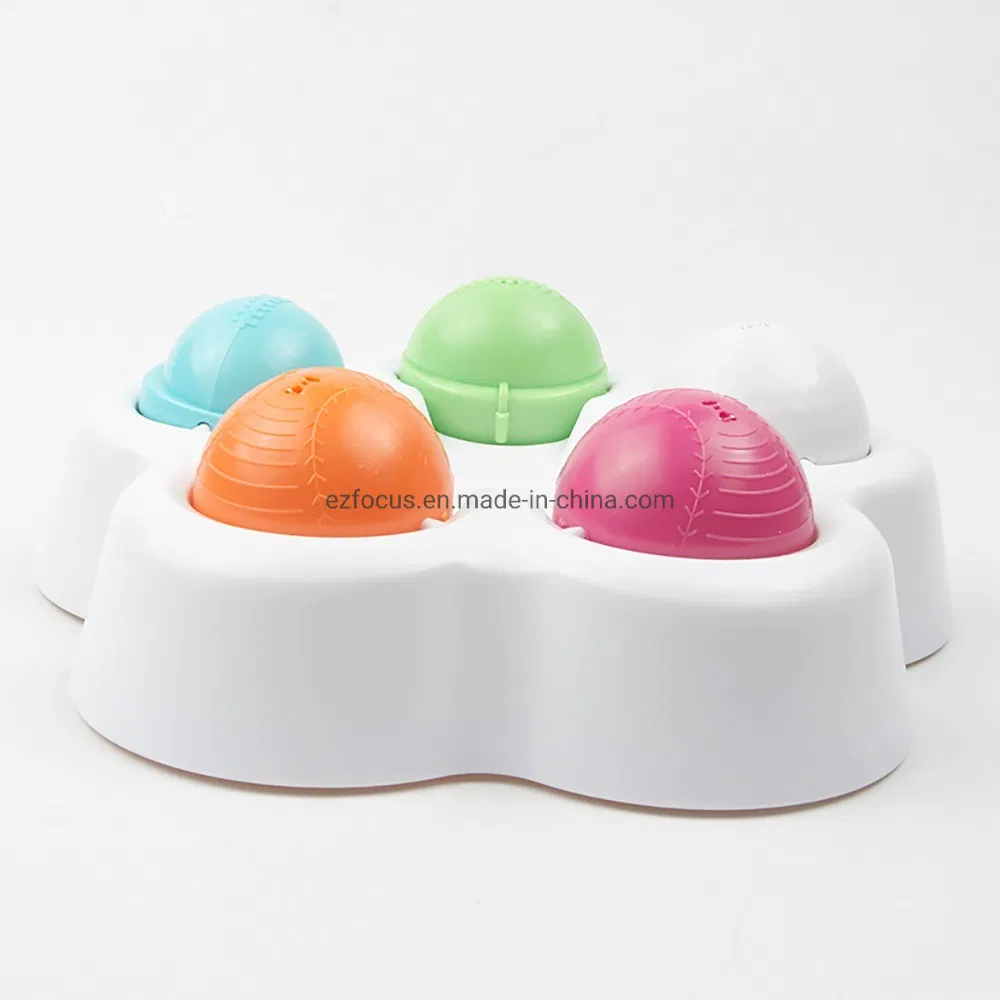 Dog Puzzle Feeder Pets Interactive Iq Toy Feeding Game, Non-Slip Puppy Treat Dispenser Feeder Pet Training Leakage Ball Toy for Cat Tricky Dish Bowl Wbb16610