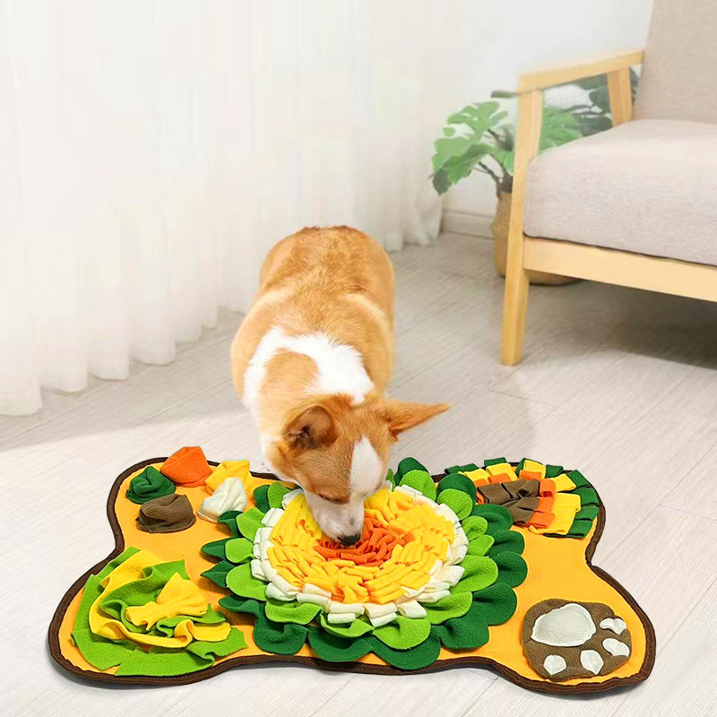 Pet-Safe Soft Pet Dog Cat Interactive Sniffing Mat Pad Food Treat Training Toy Feeder for Home Play