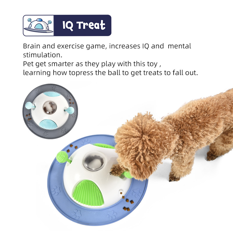 UFO Shaped Dog Training Iq Pet Cat Catnip Ball Slow Feeder Toy