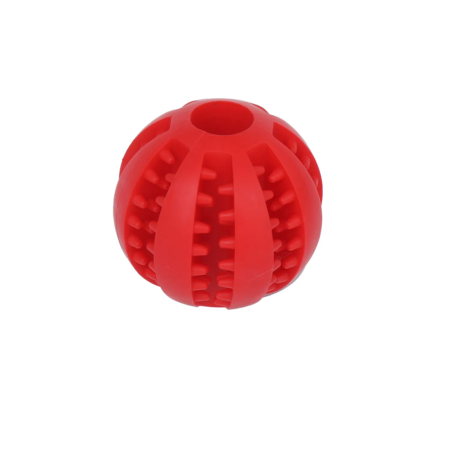 Pet Toy Double Ball for Training Feed Dog Treat Tooth Cleaning Silicone Ball Tooth Cleaner Dog