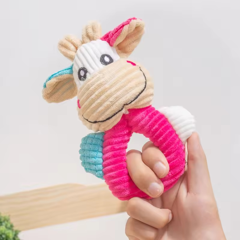 Hot-Selling Durable Safe Non-Toxic Adorable Squeaky Plush Cartoon-Animal Chew Toy for Pets