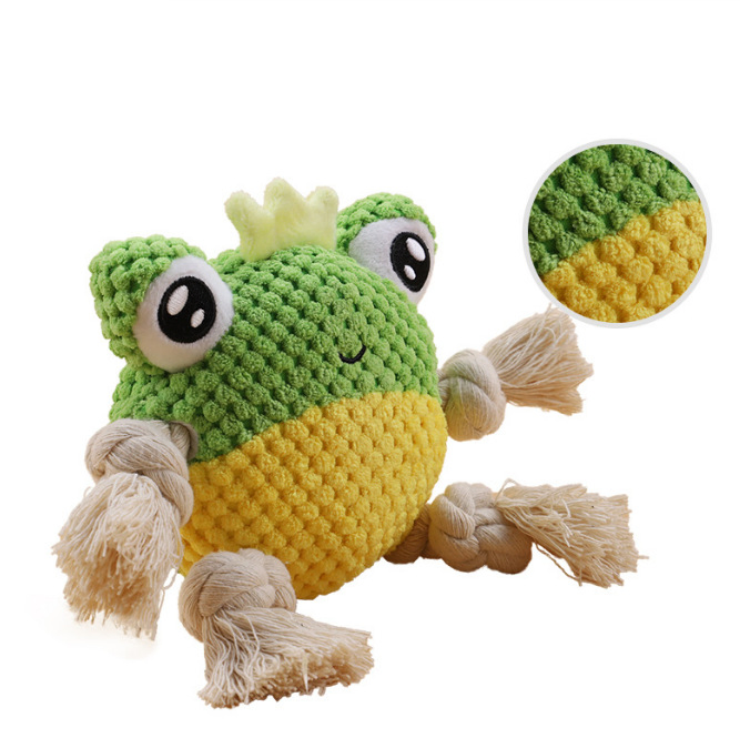 Pet Toys Dog Biting Rope Tug of War Dog Plush Toys Teeth Grinding and Cleaning