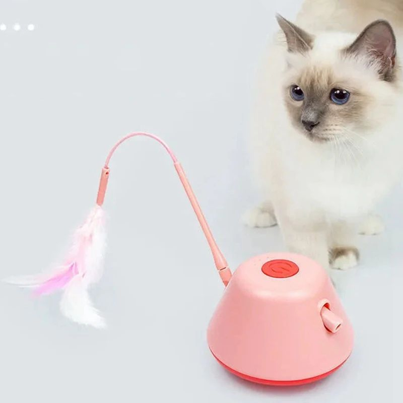 Pet Toys Accessories Interactive Electric USB Rechargeable Self Rotating Colorful LED Toys for Indoor Cats Kitten Exercise Automatic Smart Cat Toys Pet Products
