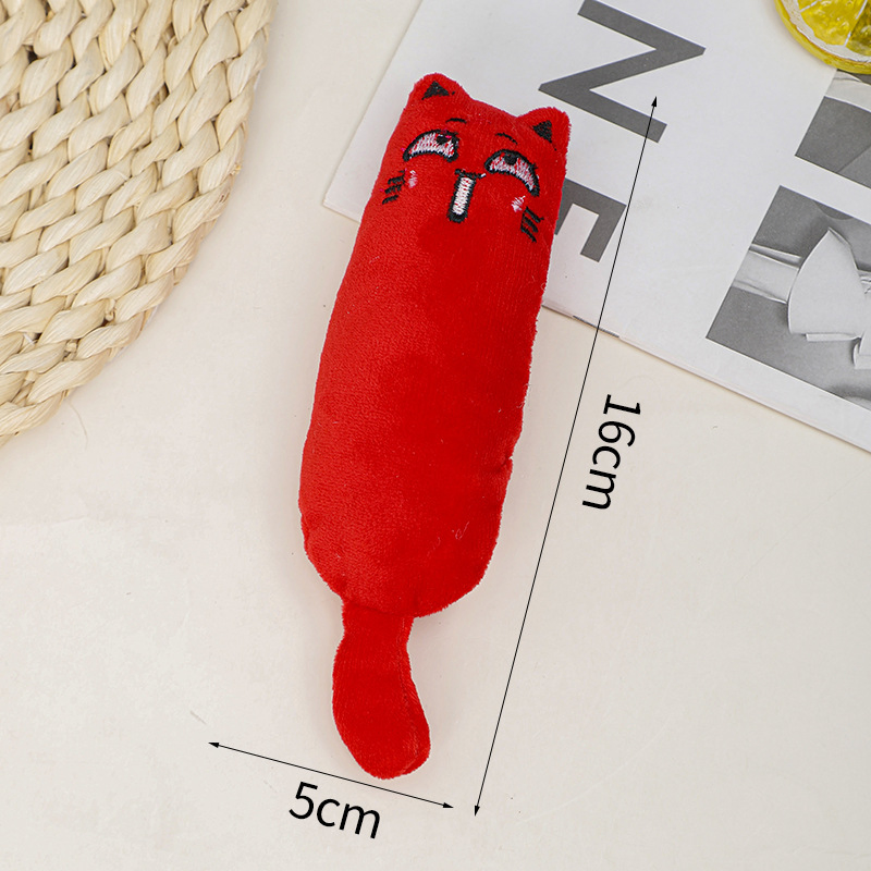 Pet Supplies Cat Cotton Fabric Teeth Grinding Abrasion Cute Expression Bag Toy Containing Catnip Spot Manufacturers Wholesale