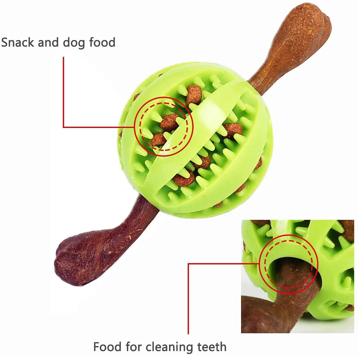 Soft Rubber Pet Toy Dental Toothbrush Cleaning Interactive Toys Rubber Food Feed Ball Dog Ball Dog Chew Toy Interactive Pet Toy