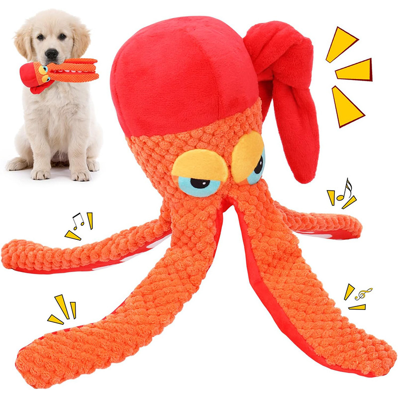 Best Selling Pet Plush Toys Octopus Dog Puzzle Bite Sound Octopus Toys