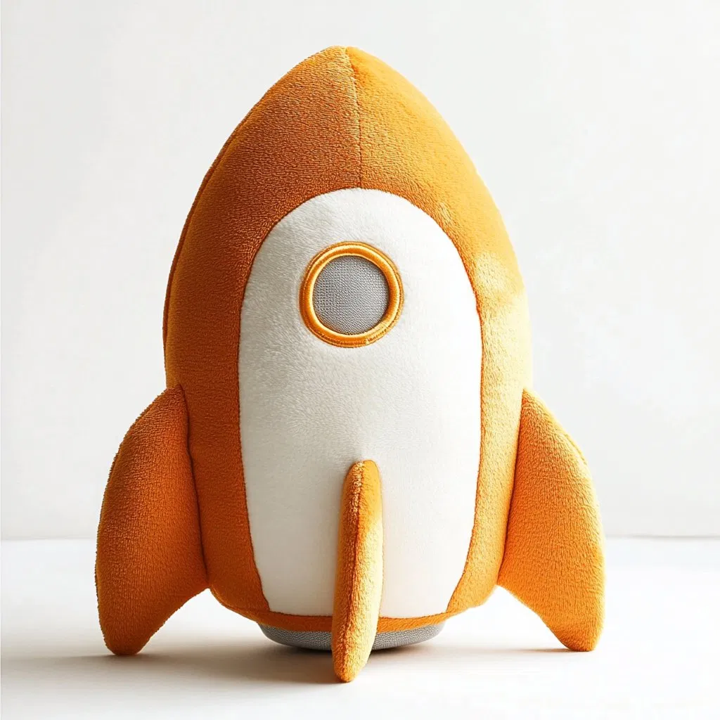 Custom Plush Pillow Toy Rocket Soft Pet Toy