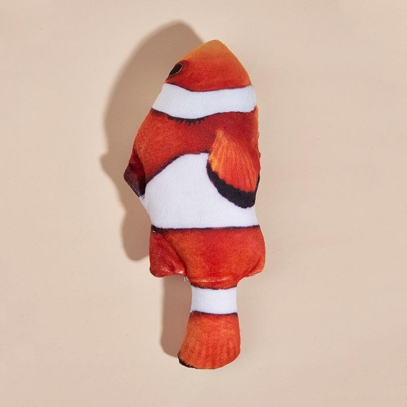 Wholesale Market Pet Plaything Toys for Cat Plush Soft Toy Clownfish with Catnip