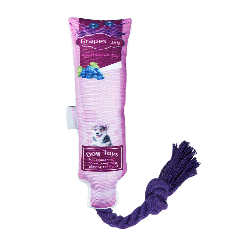 Wholesale Dog Squeaky Chew Toy Creative Ketchup Jam Interactive Toys for Pets