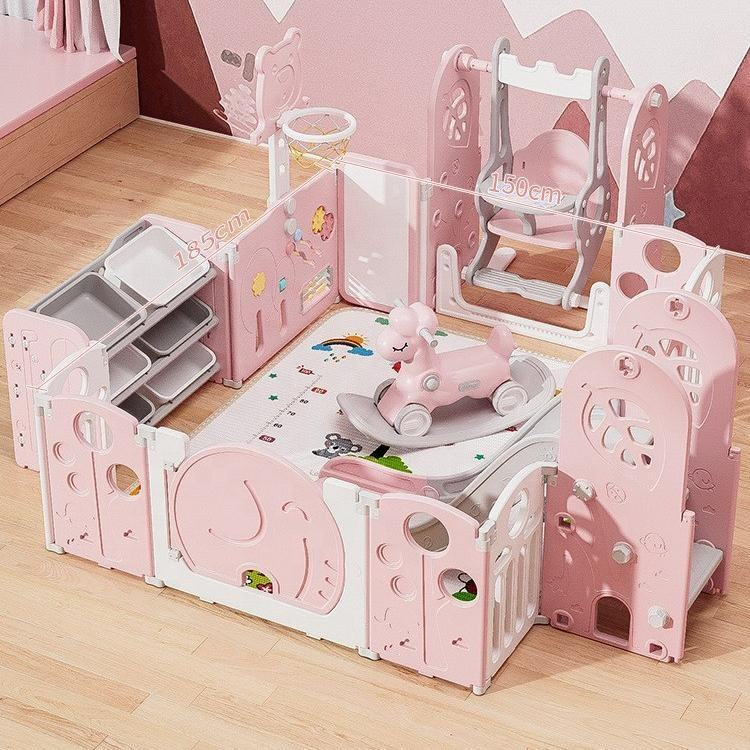 High Quality Eco Friendly Plastic Baby Playpen with Toys for Kids Safety