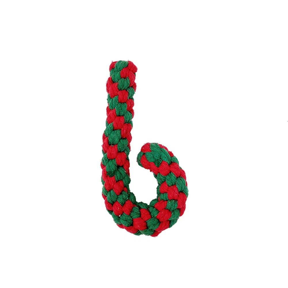 Knot Ball Bite Resistant Dog Toy Christmas Pet Cotton Rope Toy