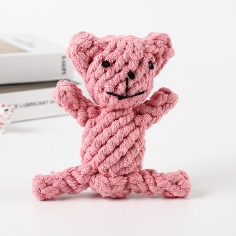 Popular Pet Toys Dog Rope Braided Animal Shape Teething Rope Toy