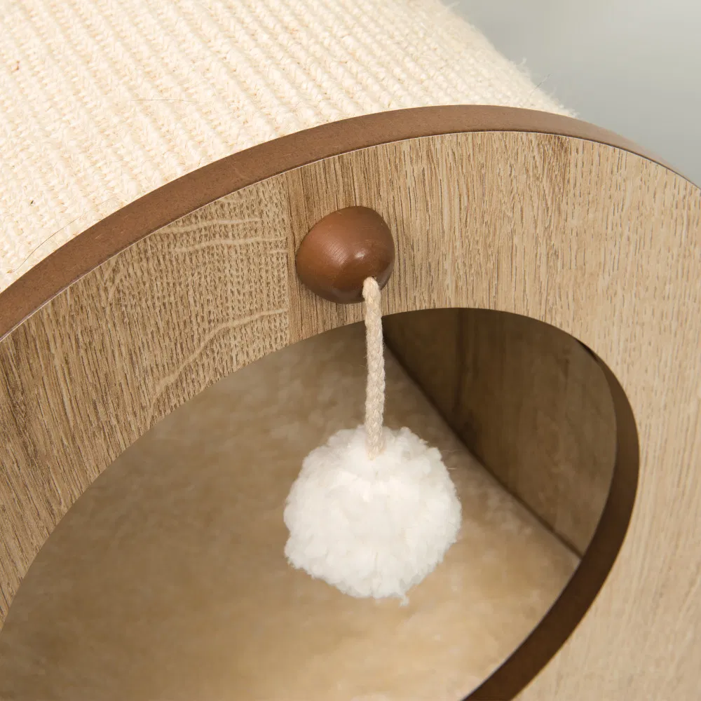 Small Cat Tree Tower Pet Bed 100% Natural Sisal Scratching Post Specially Designed for Indoor Cats Durable Scratching Toy Enhances Cat's Climbing &amp; Jumping Fun