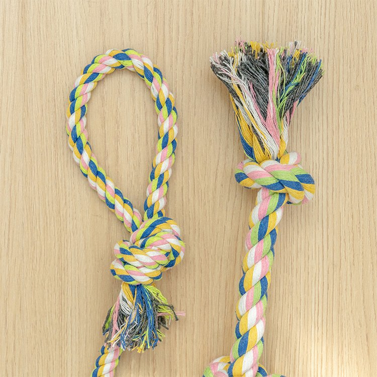 Rena Pet Durable Clean Teeth Interactive Play Chew Polyester and Cotton Dog Rope Toy