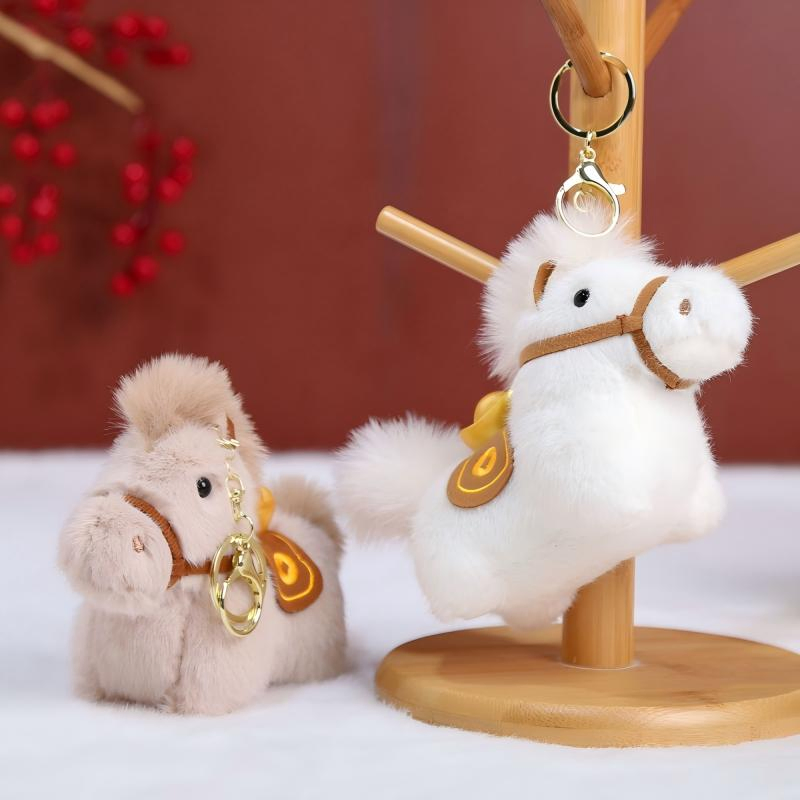 Horse Plush Light Keychain Eco-Friendly Kawaii Cute Stuffed Animal Toy