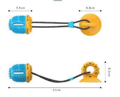 Training Treats Food Dispensing Toothbrush Chewer Toy with Suction Cup