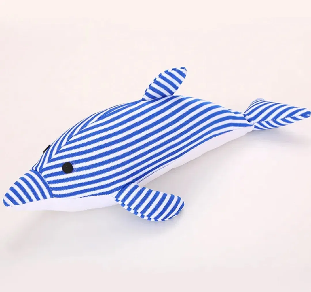 Wholesale Floating Cloth Dolphin Dog Toy with Squeaker Pet Toy