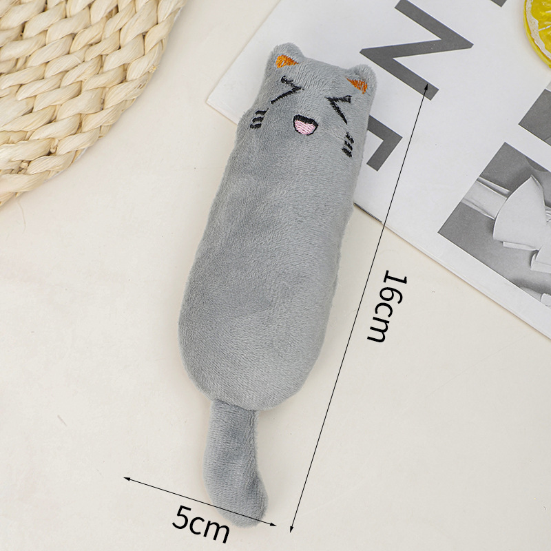 Pet Supplies Cat Cotton Fabric Teeth Grinding Abrasion Cute Expression Bag Toy Containing Catnip Spot Manufacturers Wholesale