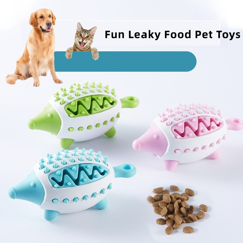 Hedgehog Pet Toy Ball, Treat Dispensing Molar Training Ball for Dogs