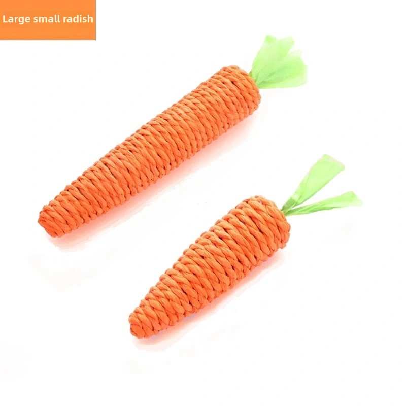 Wholesale Pet Supplies New Pet Cat Toys Teeth Grinding Claws Bite Resistant Paper Rope Carrot Self-Help Boredom Relieving Cat Toys