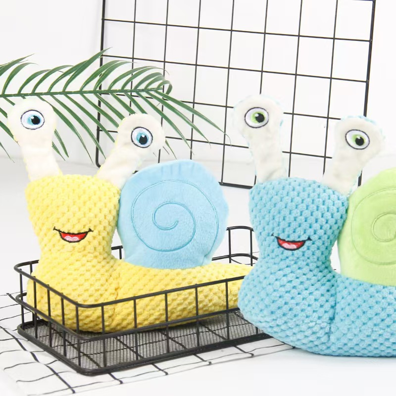 Interactive Snail Plush Toy for Pets - Safe and Engaging Fun
