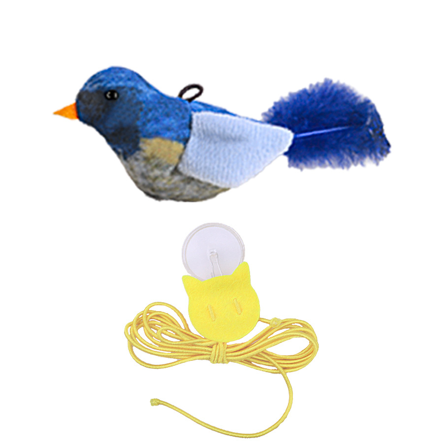 New Design Squeaking Simulation Brid Style Pet Stuffed Cat Chew Catnip Toy