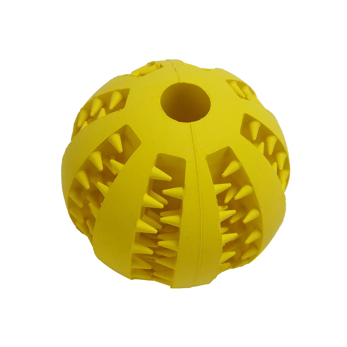 Nontoxic Bite Resistant Toy Ball for Pet Dogs Puppy Cat Dog Pet Food Treat Feeder Chew Tooth Cleaning Ball