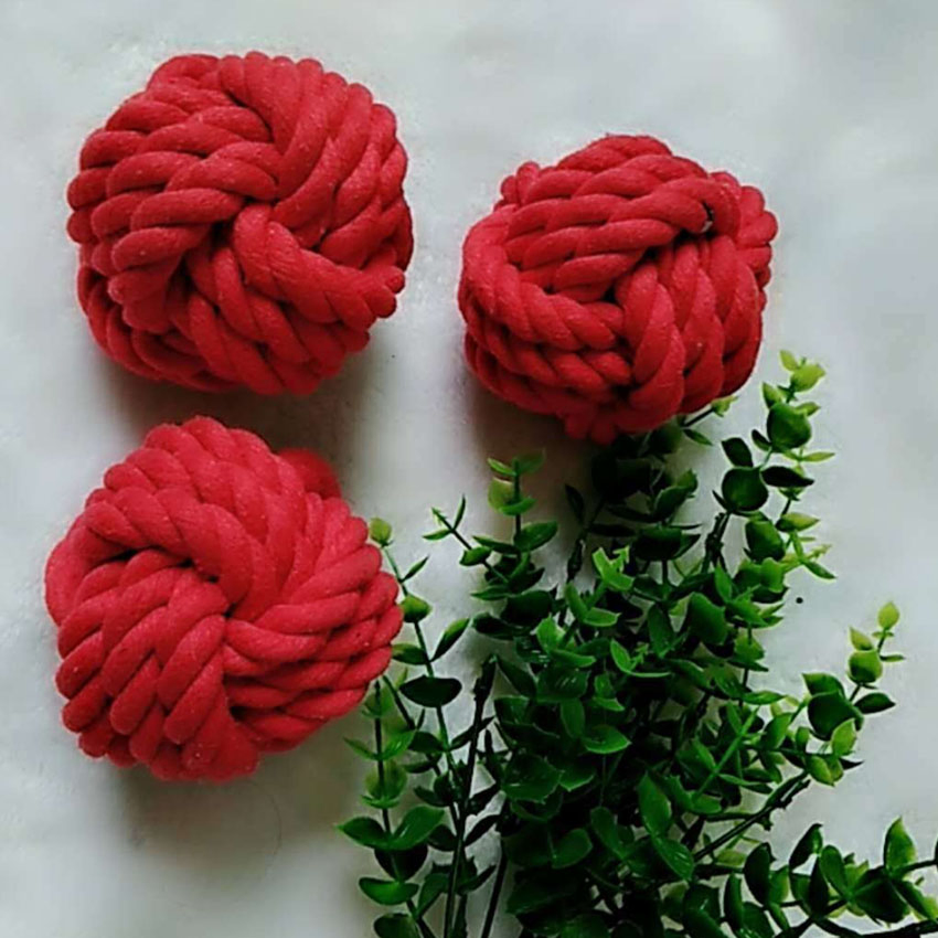 Pet Accessories Cotton Rope Dog Toys Pet Chew Ball Dog Teeth Cleaning Toys
