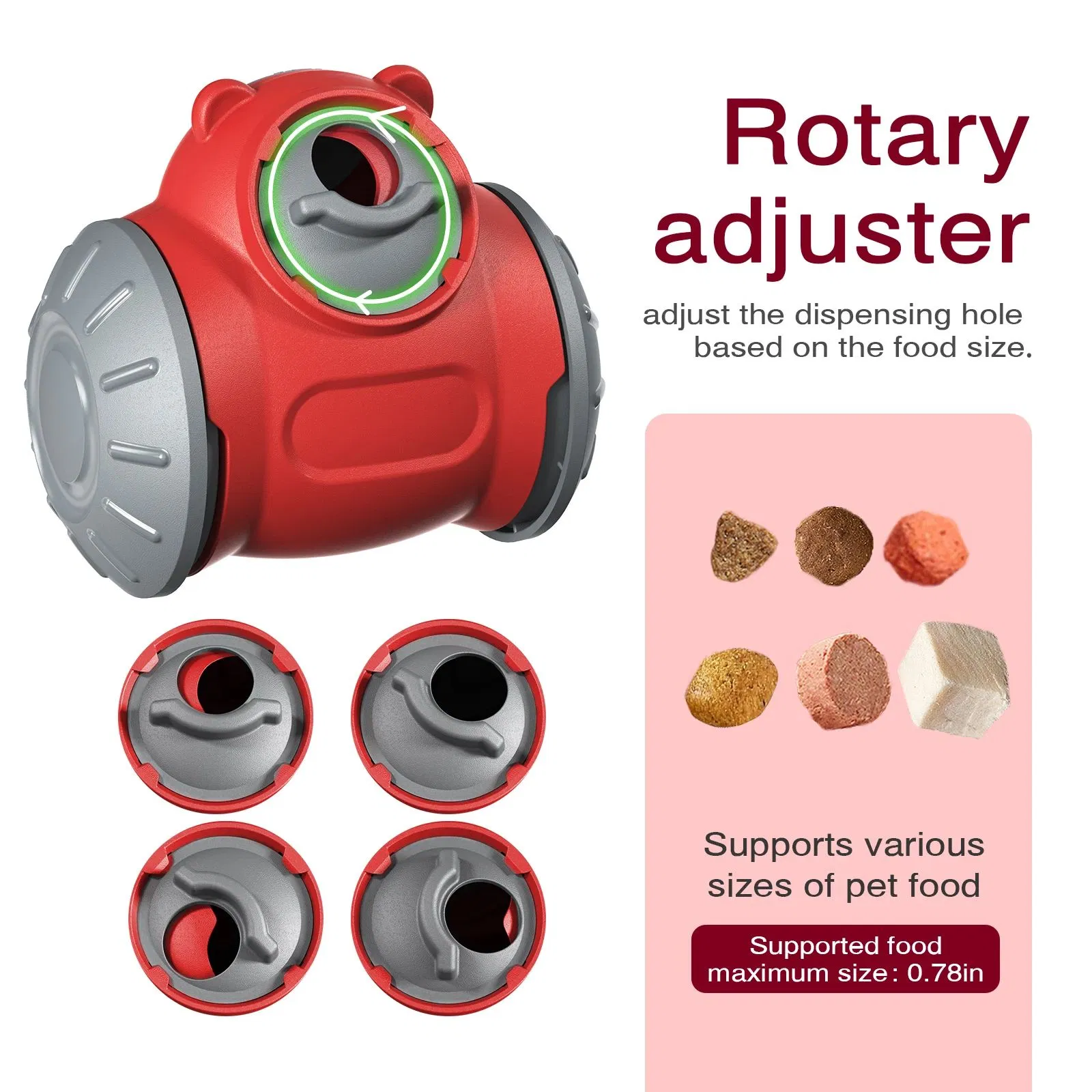 Pet Toys Products Dog Slow Feeder Toys Interactive Puzzle Durable Dog Food Dispenser Metal Treat Stimulation Chase Rolling Puppy Dog Toys