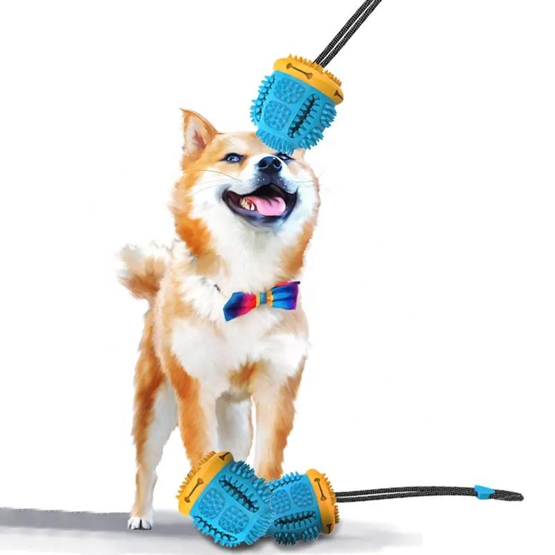 Training Treats Food Dispensing Toothbrush Chewer Toy with Suction Cup