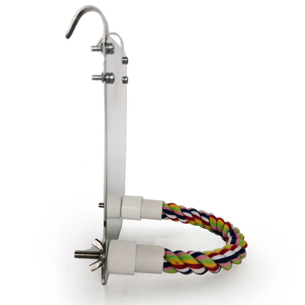 Pet Bird Large Mirror Rope Perch Cage Toy Wbb12582