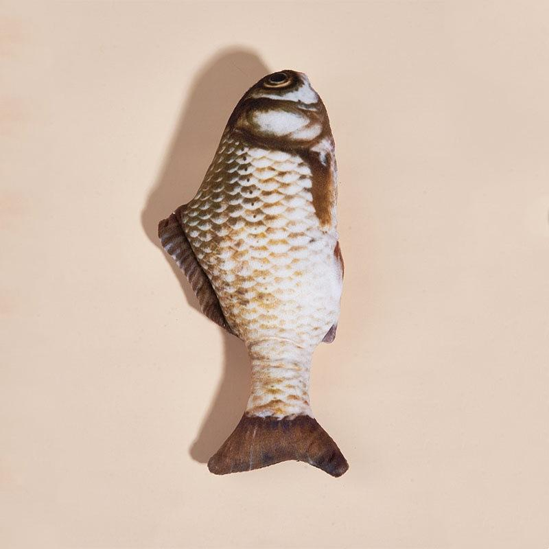 Wholesale Market Pet Plaything Toys for Cat Plush Soft Toy Clownfish with Catnip