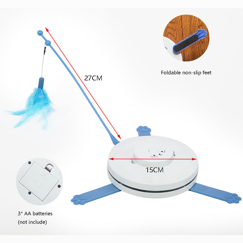 2 in 1 New Plastic Automatic Moving Interactive Automatic Pet Cat Toy