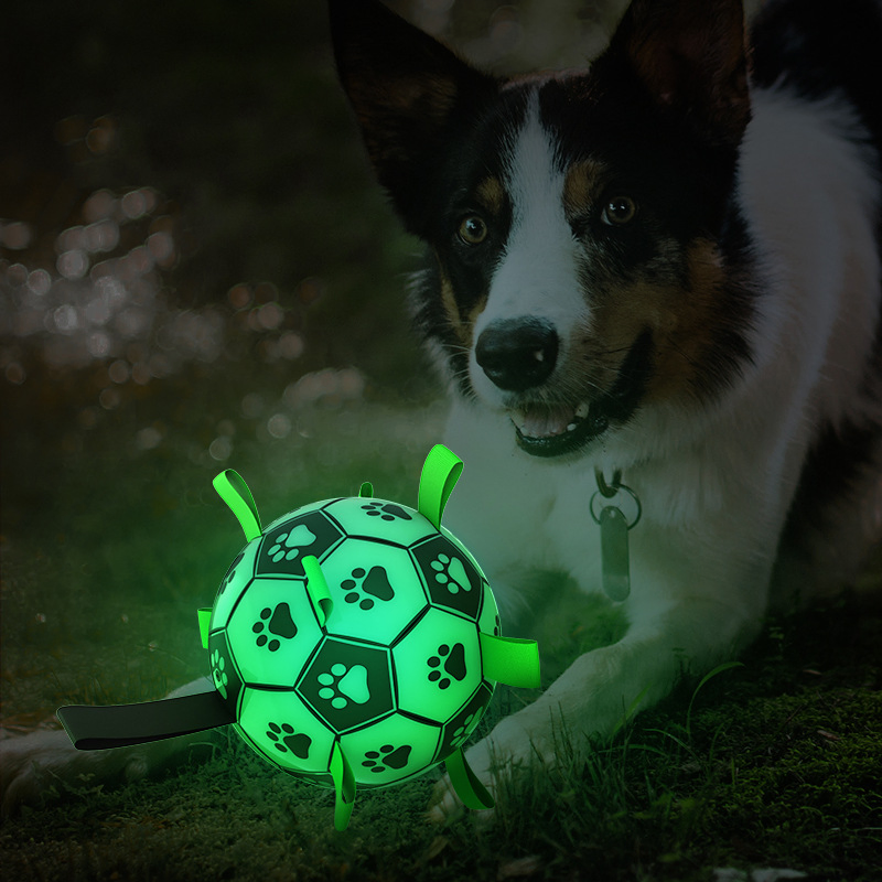 Pet Outdoor Ball Toy Wholesale Pet Supplies Factory Pet Luminous Soccer