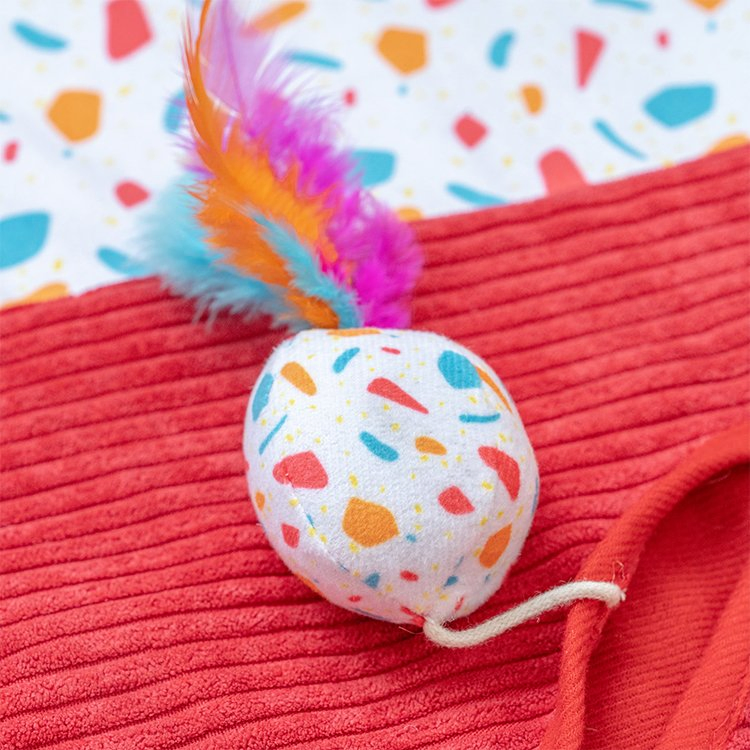 Rena Pet Birthday Series Funny Soft Interactive with Catnip Cat Play Mat Toy