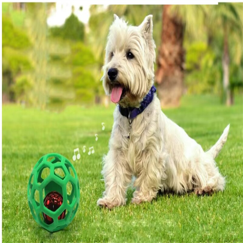 Durable Chew Proof Hollow Pet Toys Squeaky Ball Interactive Training Toys