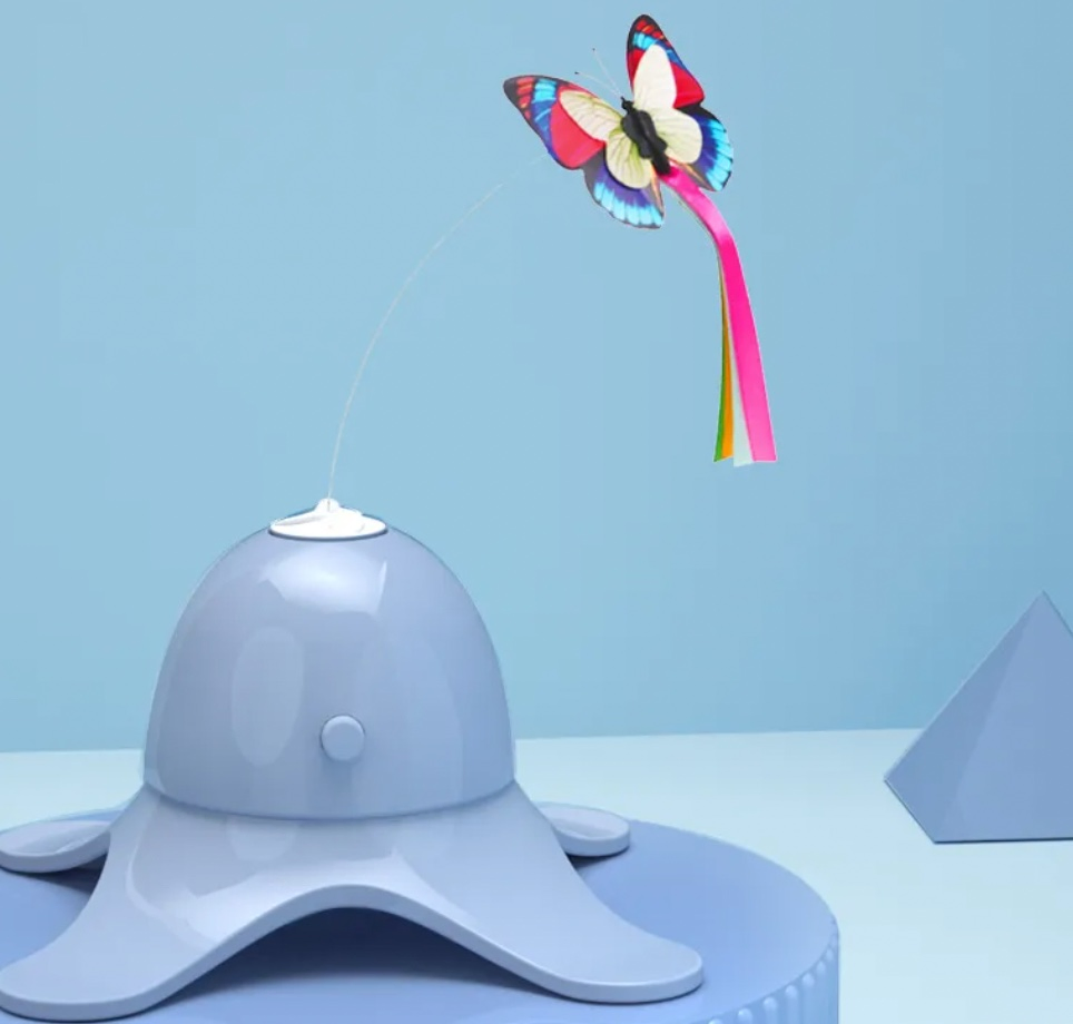 Butterfly Chattering Automatic Puzzle Cat Toy Pet Electric Toy