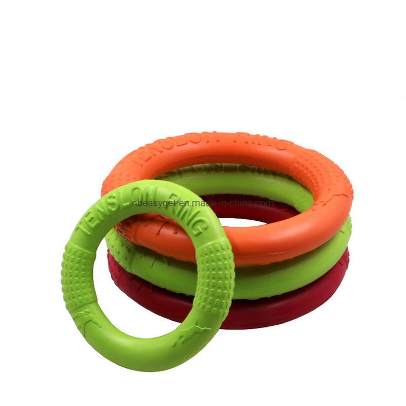EVA Dog Frisbee Ring Outdoor Fitness Flying Discs Interactive Special Training Ring Water Floating Ring Pet Tug of War Toys Chew Toy (Small or Large) Esg12653