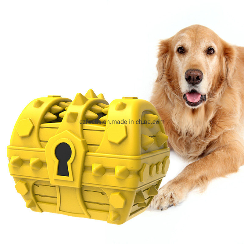 Pet Dog Toothbrush Chew Toys Treasure Chest Sounding Dental Care Wbb12786