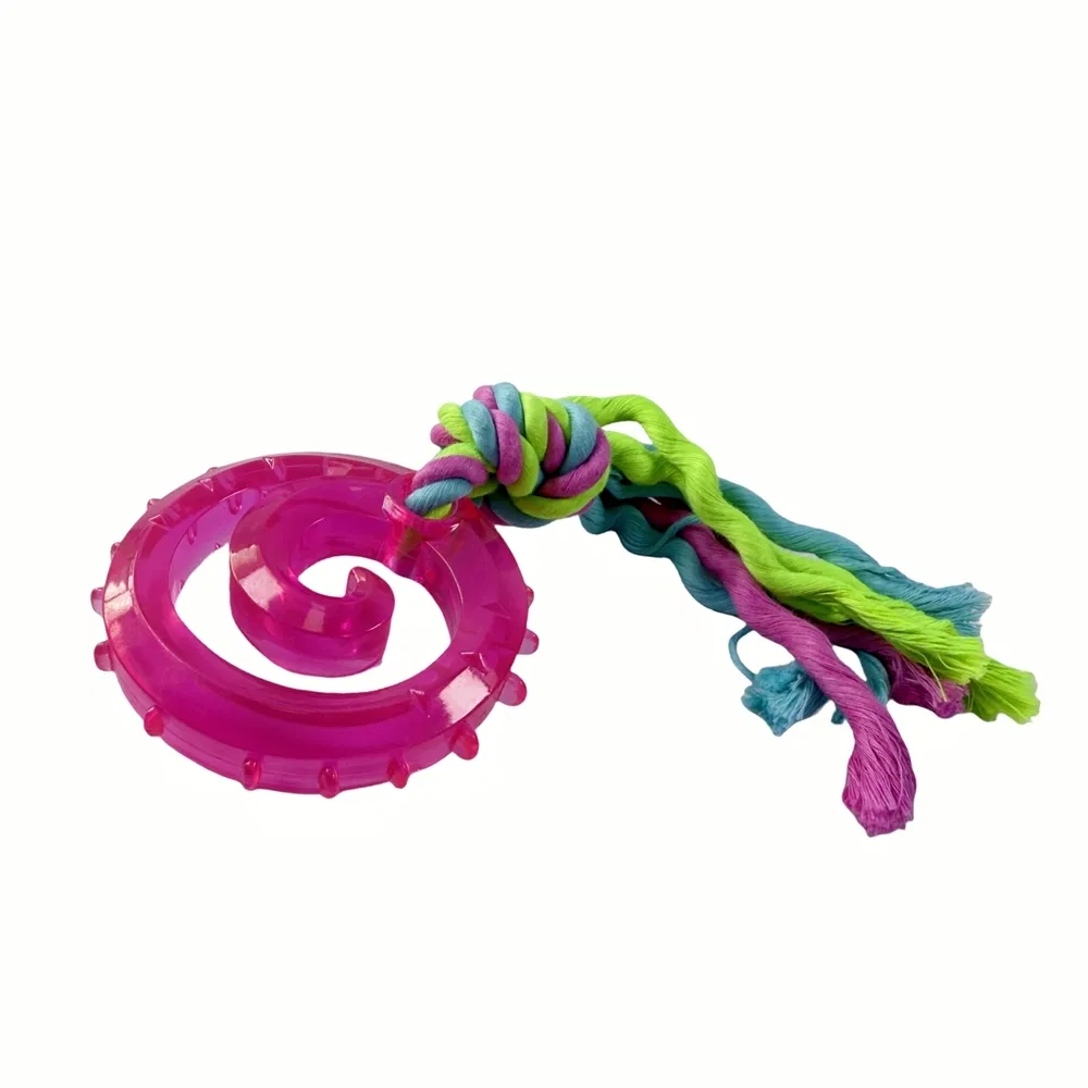 Colorful Rope Tug Pet Toy for Interactive Pulling Games